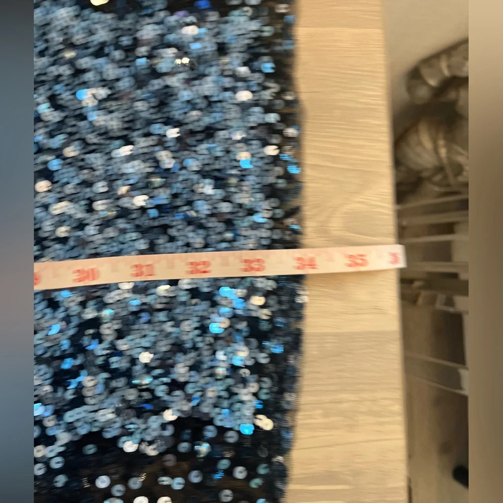 Blue Sequin Dress Size 4 - Picture 6 of 7